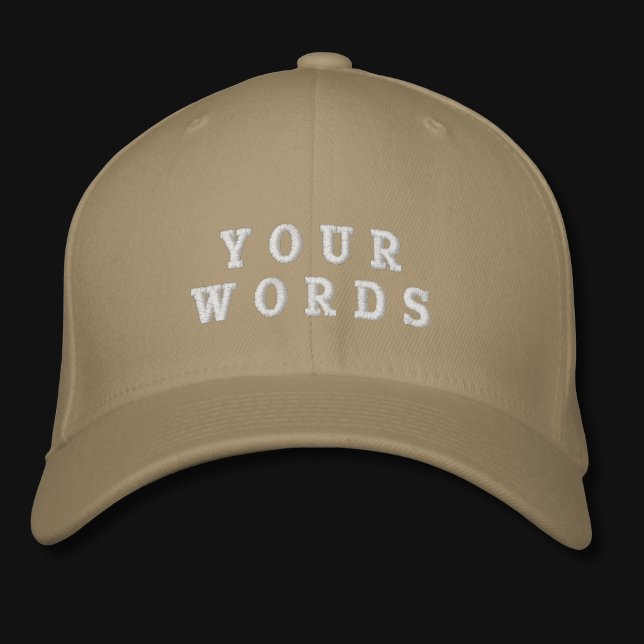 Gorra Bordada Tu palabra Khaki (Subido por el creador)