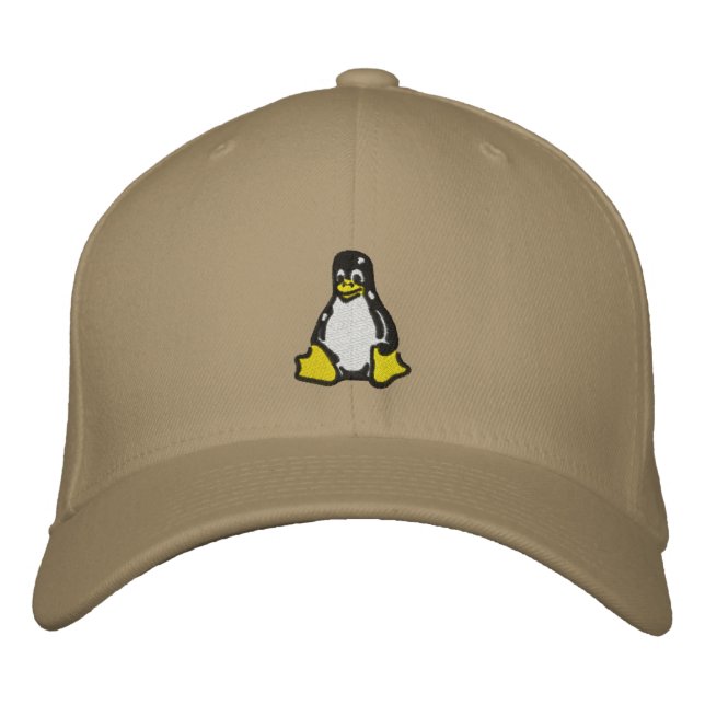 Gorra Bordada Tux de Linux (Anverso)