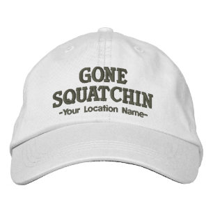 Gorra Bordada UBICACIÓN personalizada de la tapa de SQUATCHIN GO