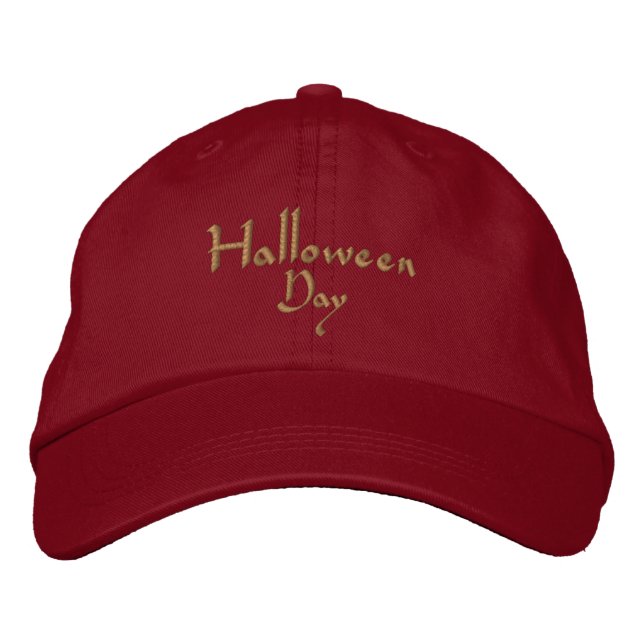 Gorra Bordada Un día de Halloween guapo nombre de texto noche Go (Anverso)