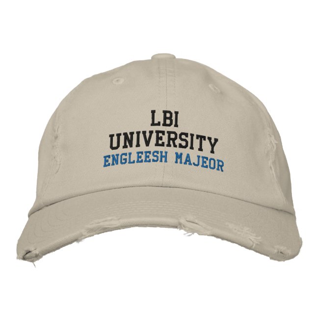 GORRA BORDADA UNIVERSIDAD LBI (TM) PRINCIPAL ENGLEESH (Anverso)