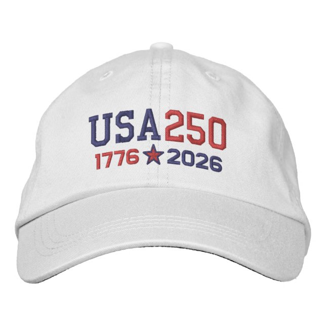 GORRA BORDADA USA 250 - 1776-2026 (Anverso)