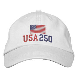 Gorra Bordada USA 250 - with American Flag