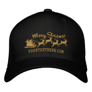 Gorra Bordada Vacaciones personalizadas en Santa Sleigh Ride Sce