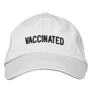 Gorra Bordada Vacunado, blanco negro