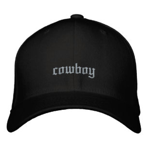 Gorra Bordada Vaquero Personalizado viejo inglés negro