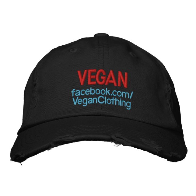 Gorra Bordada VEGAN con problemas (Anverso)