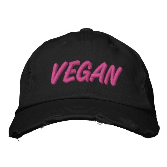 Gorra Bordada VEGAN con problemas (Anverso)