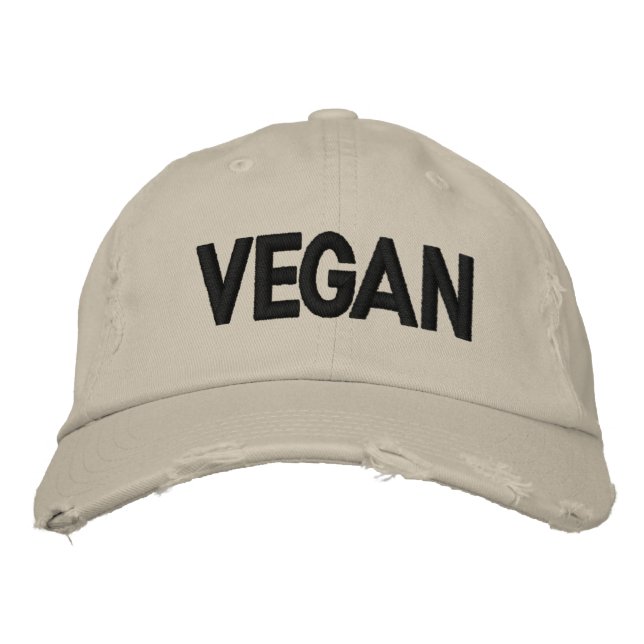 Gorra Bordada VEGAN con problemas (Anverso)