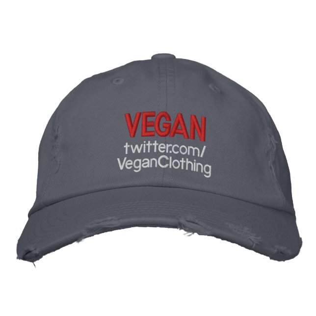 Gorra Bordada VEGAN Tuitter perturbado (Anverso)