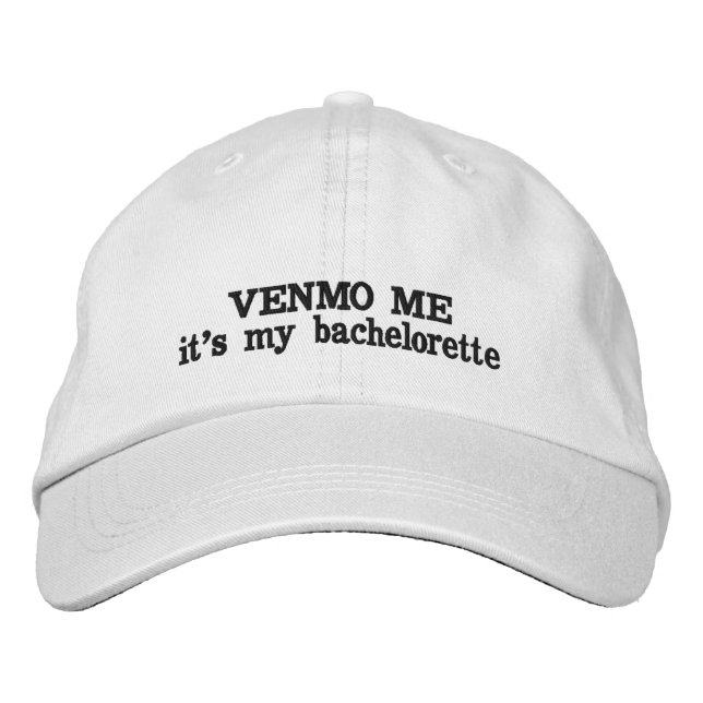 GORRA BORDADA VENMO ME, ES MI BACHELORETTE (Anverso)