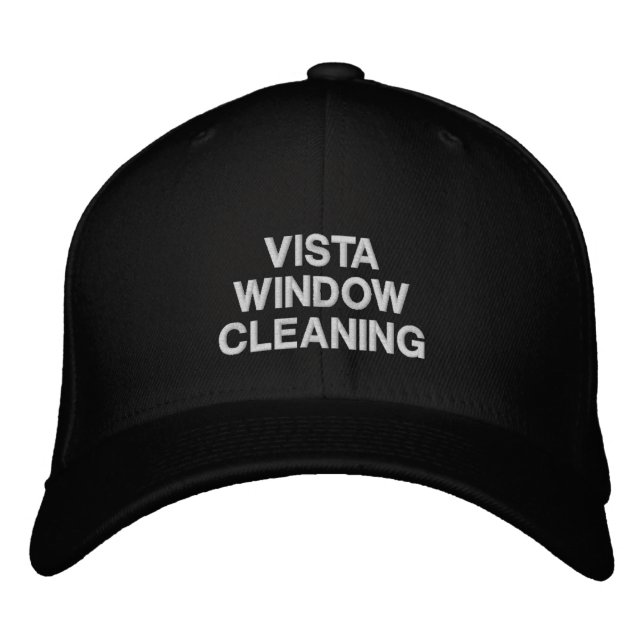 Gorra Bordada Ventana Lavado Nombre de la compañía de puntas bla (Anverso)