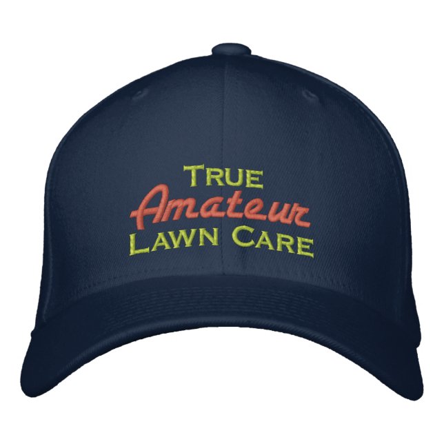 Gorra Bordada Verdadero cuidado del césped amateur (Anverso)