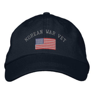 Gorra Bordada Vet coreano con bandera estadounidense