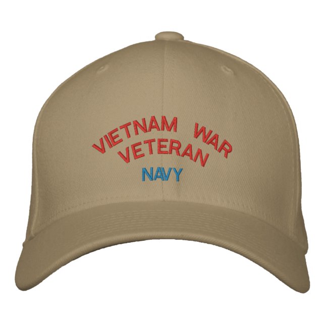 GORRA BORDADA VETERANO DE LA GUERRA DE VIETNAM, NAVY (Anverso)