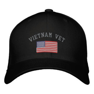 Gorra Bordada Vietnam: Ejército con bandera estadounidense