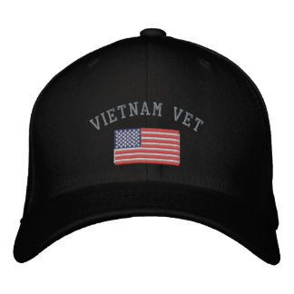 Gorra Bordada Vietnam: Ejército con bandera estadounidense