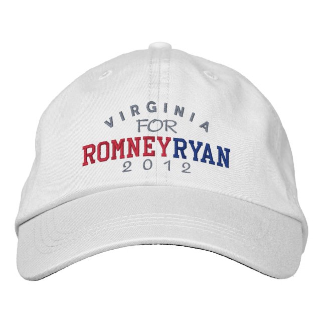 Gorra Bordada Virginia Mitt Romney Paul Ryan 2012 (Anverso)