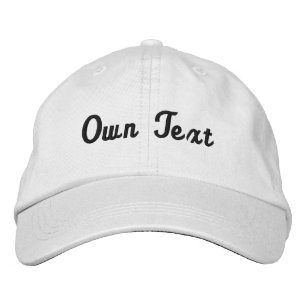 Gorra Bordada Visera de mano de texto propia con aspecto de herm