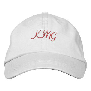 Gorra Bordada Visera Fresca y Cómoda Rey Texto 