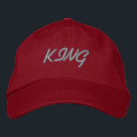 Gorra Bordada Visor elegante-Gorra de color rojo KING Super Hand<br><div class="desc">KING Color Rojo Super Handsome Elegant-Gorra Visera Embroidered de gorro de béisbol. Estilo -Aparato alternativo Nombre de Gorra de mayúsculas ajustable básico - Color del Gorra KING - Nombre de fuente rojo - Guión de Oesco Cree su propio nombre de texto o cree su propio Gorra de texto, fácil de...</div>