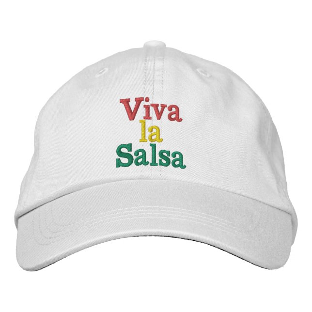 Gorra Bordada viva la salsa (Anverso)