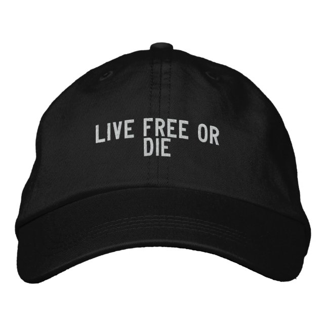 Gorra Bordada vivir libre o morir (Anverso)