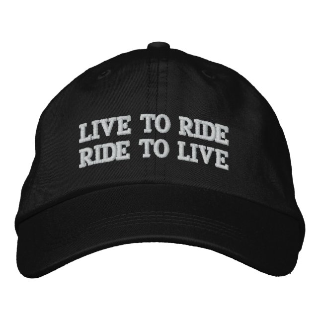 GORRA BORDADA VIVIR PARA VIVIR (Anverso)