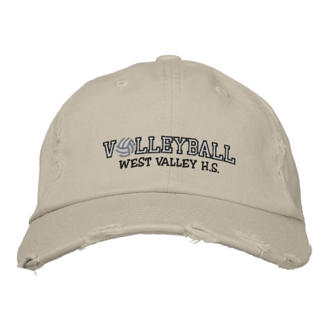 Gorra Bordada Voleibol - Añade tu escuela (Anverso)