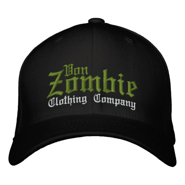 Gorra Bordada Von Zombie Skull Cap 001A (Anverso)