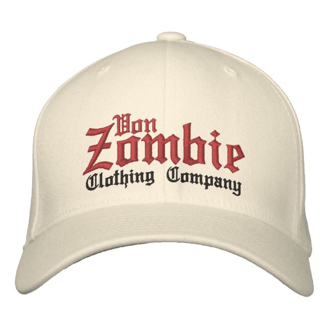 Gorra Bordada Von Zombie Skull Cap 001B (Anverso)