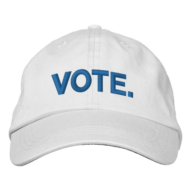 Gorra Bordada Vota azul y blanco moderno (Anverso)