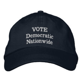 Gorra Bordada VOTAR A NIVEL Democrático