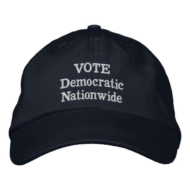 Gorra Bordada VOTAR A NIVEL Democrático (Anverso)