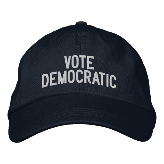 GORRA BORDADA VOTAR DEMOCRÁTICO (Anverso)