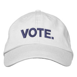 Gorra Bordada Votar en negrita azul marino y blanco moderno