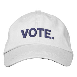 Gorra Bordada Votar en negrita azul marino y blanco moderno