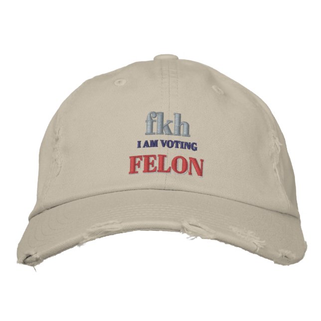 Gorra Bordada Votar por Felon 2024 (Anverso)