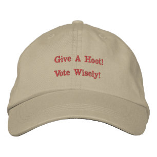 Gorra Bordada ¡Votar sabiamente! Caqui