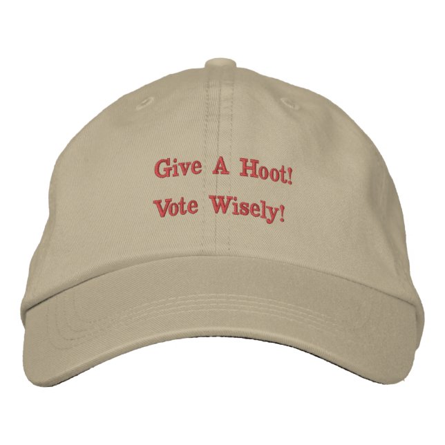 Gorra Bordada ¡Votar sabiamente! Caqui (Anverso)