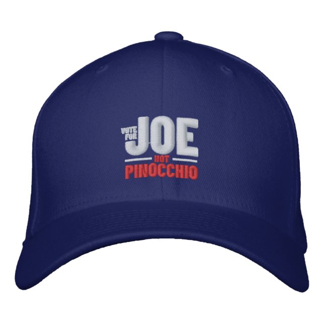 Gorra Bordada Voto para Joe No Pinocho (Anverso)