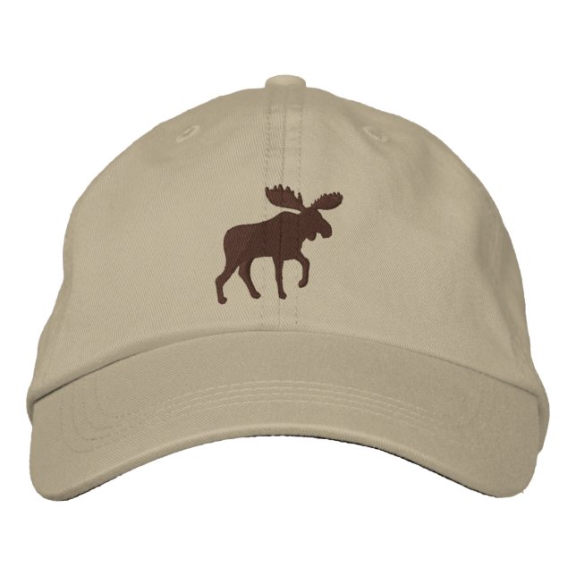 Gorra Bordada Walking Moose Silhouette Wildlife Wilderness (Anverso)