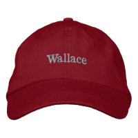 "Wallace" nombre de hombre bordado,