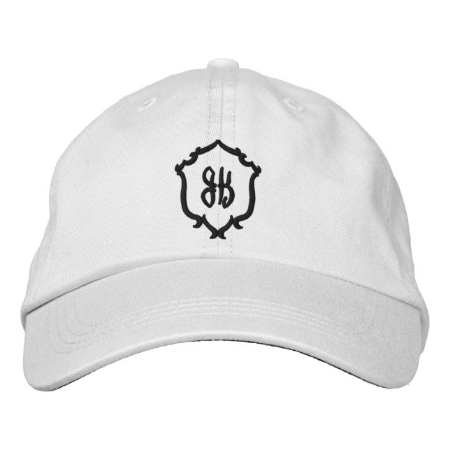Gorra Bordada Wedding Crest Monogram Embroidered Baseball Cap (Anverso)