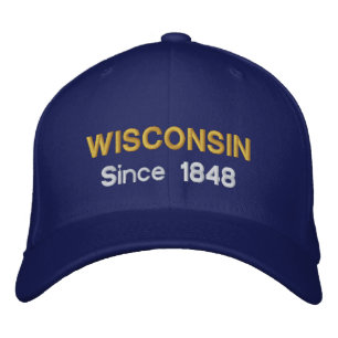 Gorra Bordada Wisconsin desde el cabo de béisbol de 1848