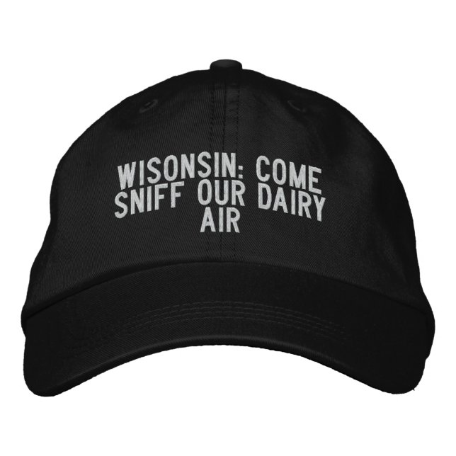 Gorra Bordada Wisonsin: olfatea nuestro aire lácteo (Anverso)