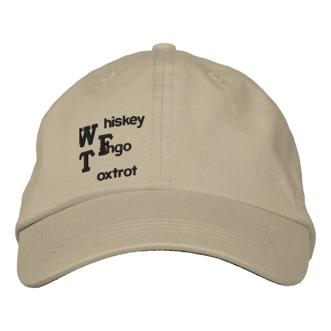 GORRA BORDADA WTF (Anverso)