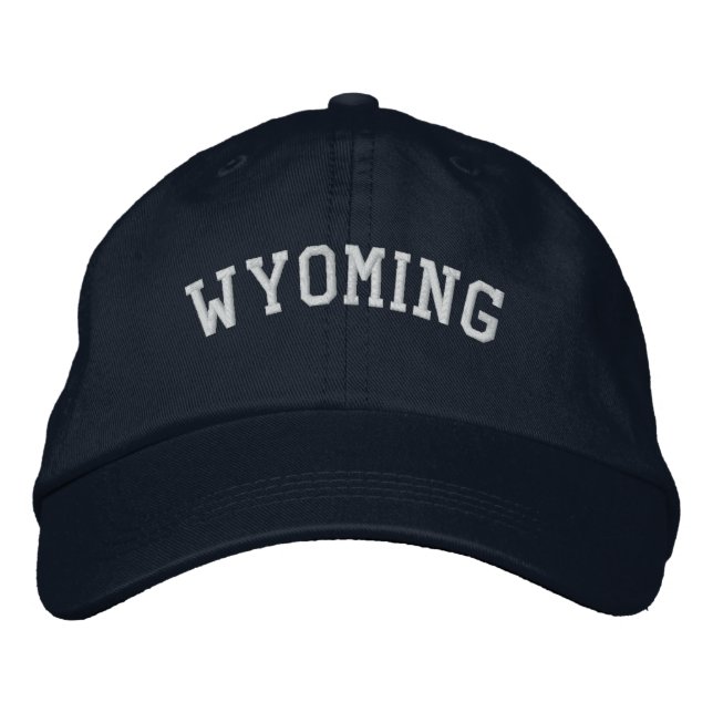 Gorra Bordada Wyoming EE.UU. Blindaron la Marina Básica Cap Azul (Anverso)
