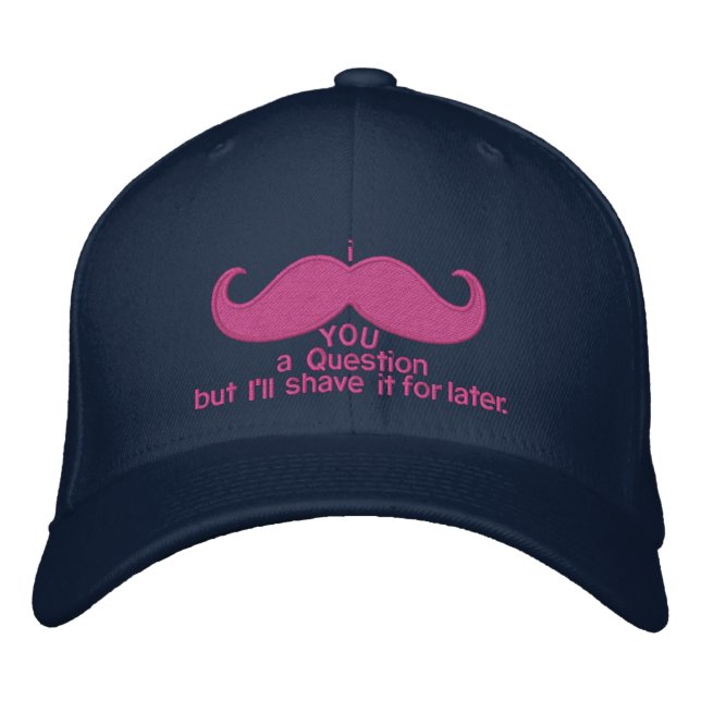 Gorra Bordada yo bigote una pregunta (Anverso)