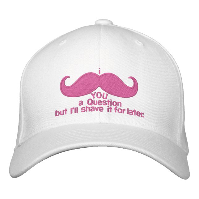 Gorra Bordada yo bigote una pregunta (Anverso)